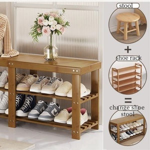 Meubles de rangement en bambou pour maison salon chambre banc à chaussures - Product Image 5