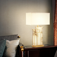 Lampe de table en albâtre au design oriental moderne, lampe de bureau LED à intensité variable pour la décoration intérieure de luxe, chambre et salon