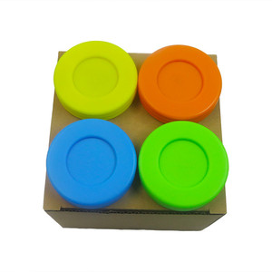 Couvercles de bocaux en plastique colorés sans BPA Couvercle de capuchon de mise en conserve anti-fuite à bouche régulière - Product Image 3