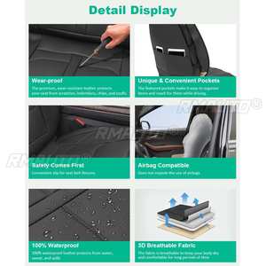 2 housses de siège de voiture universelles en cuir PU, housses de siège automobile, protège-sièges pour la plupart des voitures, luxe - Product Image 3
