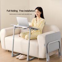 SAIJI Nouvelle table d'appoint pliable en cuir écologique, réglable en hauteur et en angle, 60x40cm, capacité 40kg, pour salle à manger et bureau