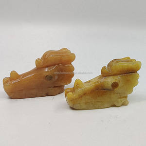 Toptan 2 inç el oyma çeşitli malzemeler küçük ejderha kafa kemik kristal kafatasları - Product Image 4