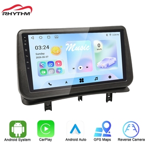 Autoradio multimédia 9 pouces à installation facile avec Bluetooth, commandes au volant et fonction d'apprentissage des boutons pour Renault Clio 3 2005-2017 - Product Image 1