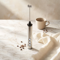 Blender Tangan Stainless Steel 3 Kecepatan Pengocok Elektrik Multi Kepala Mixer Genggam Pembuat Busa Susu untuk Mencampur Krim Telur, Susu, dan Saus