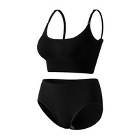 Beau soutien-gorge de sport respirant ensemble grande taille Yoga jarretelle slips costume réglable armatures solide motif rassembler soutien-gorge de sport