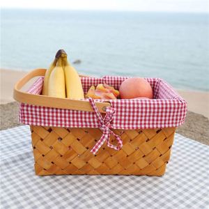 Cesta de Picnic para Exteriores <span class=keywords><strong>al</strong></span> <span class=keywords><strong>por</strong></span> <span class=keywords><strong>Mayor</strong></span>, Compra a Granel, Cesta de Mimbre para Cuatro Personas, de Plástico, Estilo Japonés, para Niños, Blanca, con Forma de Corazón, para Almacenamiento - Product Image 5