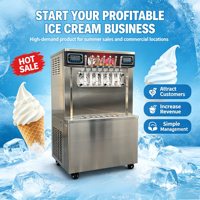 Machine à glace molle commerciale Tolcat Easy Clean, machine à glace multi-saveurs pour les commerces alimentaires, avec de bonnes performances