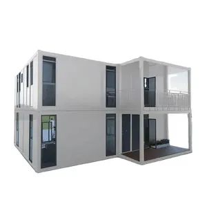 Low cost Easy assembly 20ft 40ft flat pack modular prefab container house camping homes