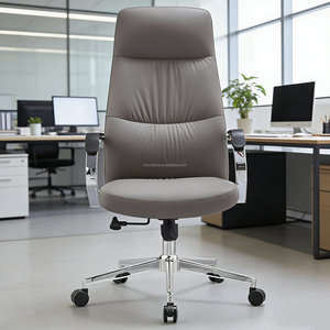 Fauteuil de Direction Moderne de Luxe Ergonomique en Cuir Véritable, Robuste, Confortable et Réglable pour Atelier et École - Product Image 2