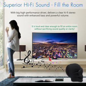 Taşınabilir Plastik Kablosuz Hoparlörler için Dahili Mikrofon Bas Stereo 8W 10-15 Saat Pil Ömrü TF/U Disk AUX Havalı Yaratıcı - Product Image 4