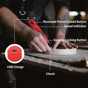 TurboVolt Mini Cordless <strong>Rotary</strong> <strong>Tool</strong> <strong>Kit</strong> 76 Accessories 3-Speeds 15000RPM 2.0Ah Rechargeable Battery Power Cord DIY Engraving