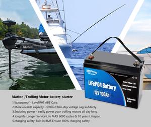 Batería de Motor marino/curricán de ciclo profundo 6000 + 12V <span class=keywords><strong>16V</strong></span> 24V 36V barco de pesca BT monitoreo batería marina impermeable - Product Image 6