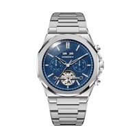 Wardu Montre Mécanique Automatique en Direct Série Royal Knight Unisexe Bracelet en Acier Inoxydable 30bar Cadran en Verre Lumineux Résistant à l'Eau