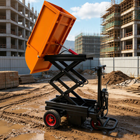Elektrischer Hydraulischer Dreirad-Minidumper Scherenheber-Wagen für Baustellen