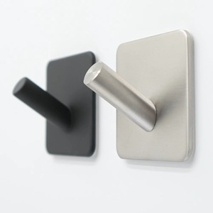 Ganci appendiabiti all'ingrosso autoadesivi in acciaio inossidabile per bagno da cucina ganci per appendiabiti singoli quadrati - Product Image 3