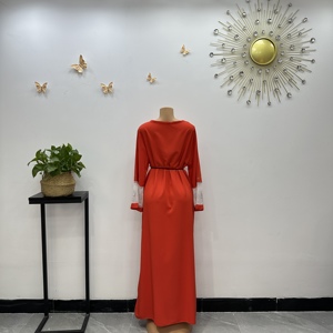 Robe longue ample imprimée pour femme, style musulman élégant et respirant, ornée de strass, collection été 2026 – Vente en gros - Product Image 6