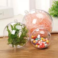 Boules de Noël en plastique transparentes personnalisées, modernes, multi-formes, de 6 à 20 cm, de haute qualité, décorations graphiques perlées DIY