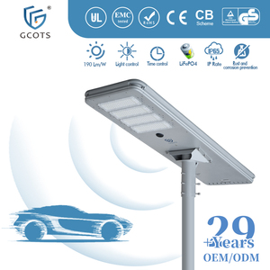 Farolas Solares LED Todo en Uno Personalizadas, IP65 Impermeables, Batería, 190lm/W, Alto Brillo, Garantía de 3 Años - Product Image 1