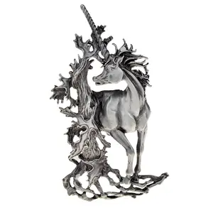 विंटेज बड़ा गेंडा ब्रोच महिलाओं को पुरुषों के लिए तीन रंग रेट्रो सुंदर परी घोड़ा ब्रोच जंगली पशु गहने उपहार