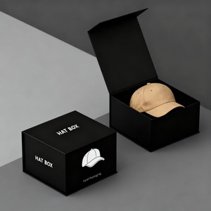 Caja de embalaje personalizada de cartón corrugado resistente reciclable <span class=keywords><strong>al</strong></span> <span class=keywords><strong>por</strong></span> <span class=keywords><strong>mayor</strong></span>, accesorio de moda, gorra de béisbol, sombrero de lana suave, caja de papel con logotipo UV - Product Image 3