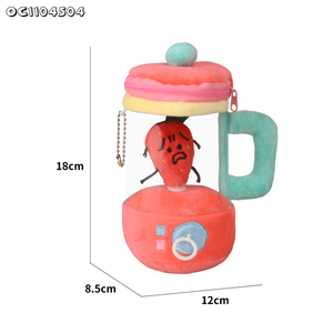 Nouvelle nouveauté semblant de jouer préscolaire conception personnalisée presse-agrumes en peluche pondéré enfants 3 ans tirer ligne filature jouet avec fraise - Product Image 5