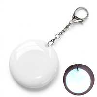 Porte-clés LED lumineux OEM, veilleuse rechargeable USB, mini lampe tactile ronde à arrêt automatique, breloque de sac, cadeau pour enfants et femmes