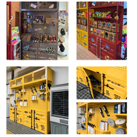 Étagère de présentation créative en fer de style industriel, faite à la main, pour Lego et CD, meuble de rangement multi-grilles pour boîtes mystères, pour l'ameublement de la maison