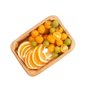 Caja de Sushi OEM, Bandeja de Papel para Alimentos, Contenedor para Llevar, Bandeja de Sushi Kraft con Tapa - Product Image 1