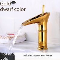 Robinet cascade en laiton chromé, monocommande, pour lavabo sur colonne, robinet de salle de bain blanc, robinet de bar