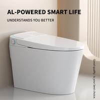 Toilettes intelligentes avec évacuation en S, fixation au sol, commande tactile confortable, fonctionnement facile, siège chauffant, toilettes automatiques pour chambre à coucher