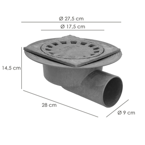 Sifone Orizzontale in PVC 200x200/90mm - Product Image 2
