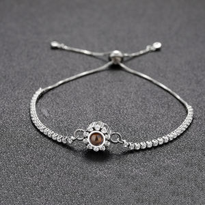 Sland, venta al por mayor, cadena de tenis de acero inoxidable de alta calidad, <span class=keywords><strong>foto</strong></span> de proyección para <span class=keywords><strong>pulsera</strong></span> para hombres, Pulseras de Moda, pulseras - Product Image 2