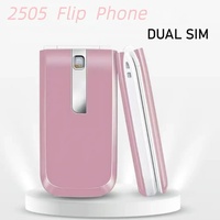 Téléphone portable à clapet 2G pour étudiants, modèle 2505, petit format, double SIM, non-intelligent, abordable, vente en gros