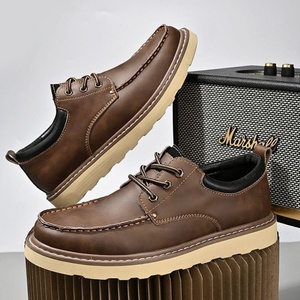Zapatos de Trabajo de Invierno Exportados a Italia, Estilo Británico, Casuales, de Dos Capas, con Parte Superior de Piel Vacuna, Antideslizantes, Transpirables y Duraderos - Product Image 3