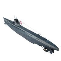 ARKMODEL Submarino a Control Remoto Tipo VIIC Alemán, Escala 1:48, Kit de Plástico para Modelismo, Versión con Radio Control y Estática