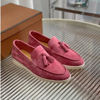 Perdagangan Luar Negeri Lintas Batas Sepatu Kasual Ringan Model Slip-on Eropa Amerika Bahan Suede Karet