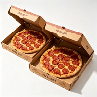 Vente directe usine : Boîte à pizza jetable recyclable en carton, avec logo/design personnalisé, tailles 33x33 et 30x15, faible MOQ