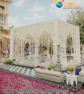 Mandap de Boda de Lujo Blanco con Corte Láser para Australia, Mandap Moderno con Corte Láser para Bodas, Mandap de Boda Blanco de Lujo para Texas - Product Image 4