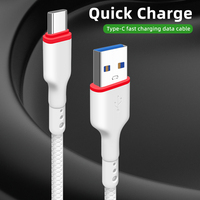 Câble USB Type-C de charge rapide 2.4A, 1M, CE, en PVC durable, 60W, pour téléphone portable iPhone, prix de gros d'usine