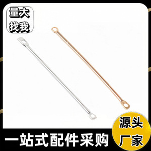 Varillas de conexión para pendientes minimalistas DIY, chapadas en metal, de doble orificio, redondas, para la fabricación de joyas, accesorios, varillas para borlas de pendientes - Product Image 4