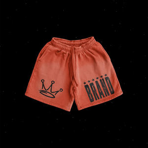 100% algodón en blanco camiseta y pantalones cortos conjuntos para hombres moda Hip Hop pantalones cortos conjunto logotipo personalizado 100% algodón camisetas - Product Image 3