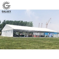 Tente Galaxy Uv Protection Clear Top 40x40 Tente gonflable commerciale géante Tente de réception imperméable 20X20 avec mur sandwich