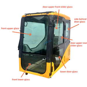 Ventana de excavadora de vidrio templado Excavadora de vidrio frontal Vidrio de excavadora para Caterpillar <span class=keywords><strong>Hyundai</strong></span> Volvo Liugong Hitachi Komatsu Sany - Product Image 2