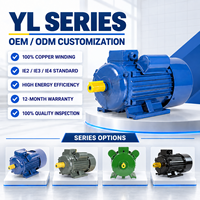 Moteur asynchrone monophasé CA série BIOTE YL 1400 tr/min 0,37-2,2 kW 220 V 50/60 Hz IP55/IP66 100 % cuivre efficacité IE1 à pied