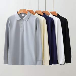 <span class=keywords><strong>Polo</strong></span> da Uomo di Alta Qualità 210g, Manica Lunga, Casual, Sportivo, Tinta Unita, Stile <span class=keywords><strong>Basic</strong></span> - Product Image 1