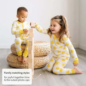 <span class=keywords><strong>Ensemble</strong></span> 2 pièces pour nouveau-né en bambou 95% et élasthanne 5% personnalisé, manches longues, décontracté, respirant, confortable, tissu tricoté, pyjama unisexe - Product Image 5