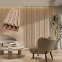 Panneau mural cannelé moderne en WPC sur mesure de luxe, imperméable, ignifuge, facile à installer, lambris décoratif pour plafond et mur intérieur