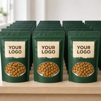 Emballage de café réutilisable sur mesure, pochette écologique à fermeture éclair, sac à café en plastique biodégradable avec fenêtre