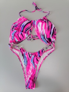 NUEVO Conjunto de Bikini Extremo Sexy para Mujer, <span class=keywords><strong>Monokini</strong></span> con Anillo, <span class=keywords><strong>Mini</strong></span> Bikini Sexy, Traje de Baño de Una Pieza, Traje de Baño Halter para Mujer 2025 - Product Image 4