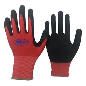 NMsafety Logo Personnalisé Travail Pas Cher Polyester Travailleur Mousse <span class=keywords><strong>Latex</strong></span> Enduit Gants De Construction Hommes Gants De Jardin - Product Image 5